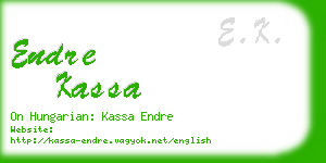 endre kassa business card